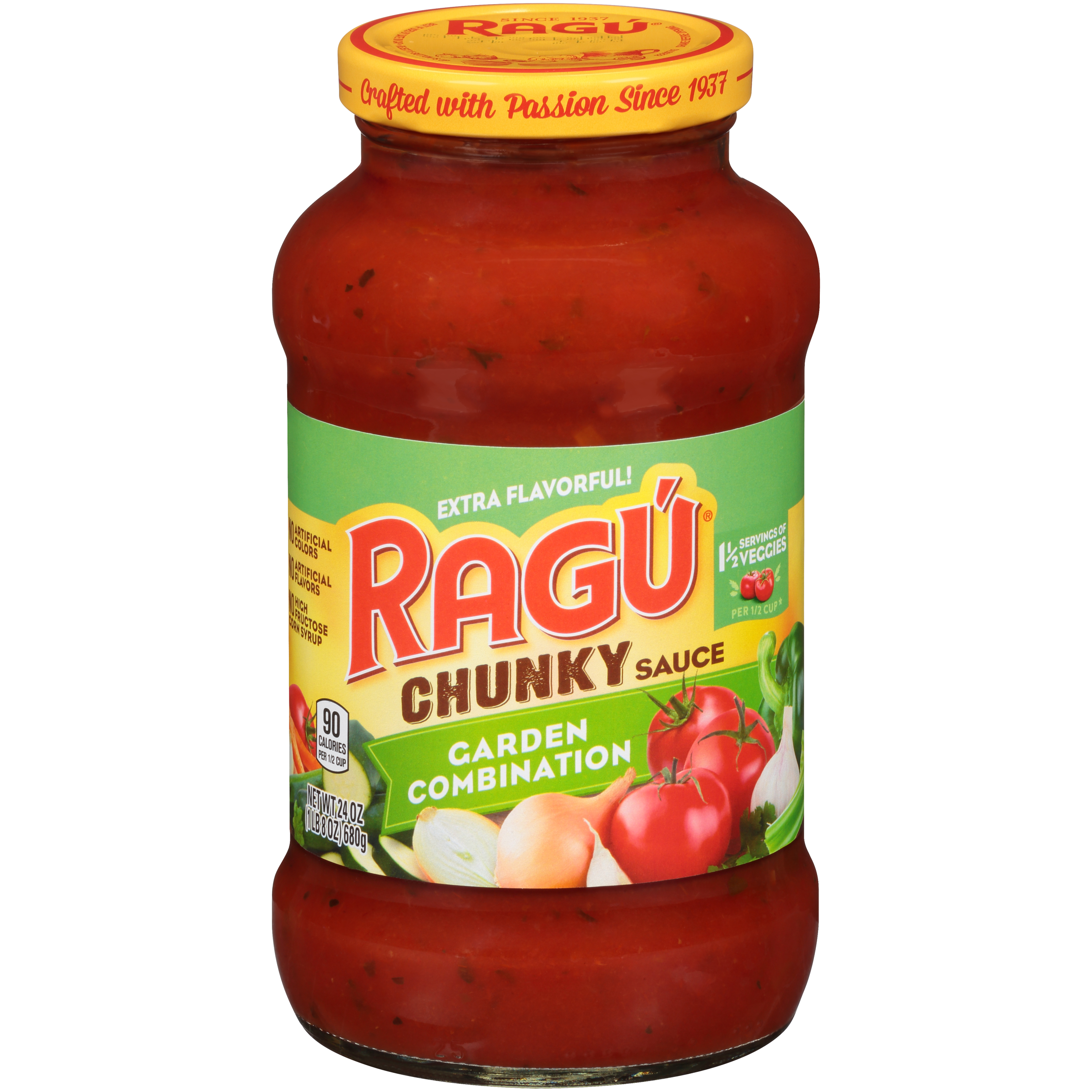 Ragu Pasta Sauce, Chunky, Garden Combination, 26 oz (1 lb 10 oz) 737 g