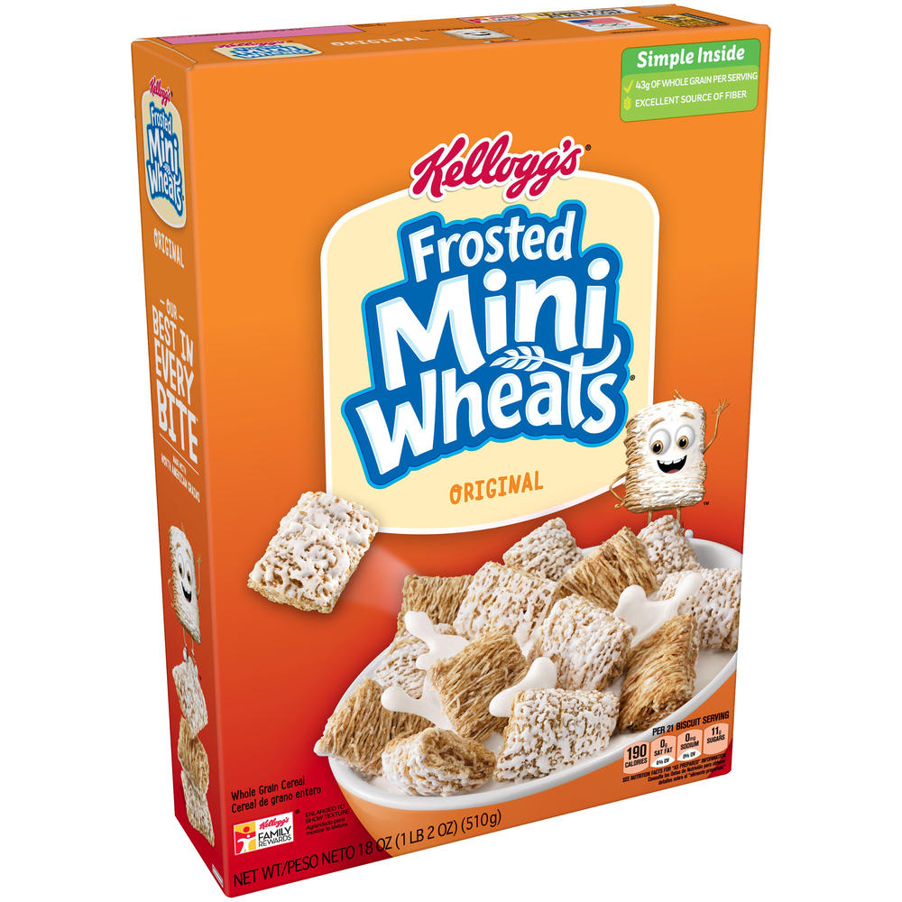 Kellogg's Mini-Wheats Frosted Cereal, Bite Size, 18 oz (1 lb 2 oz) 510 g