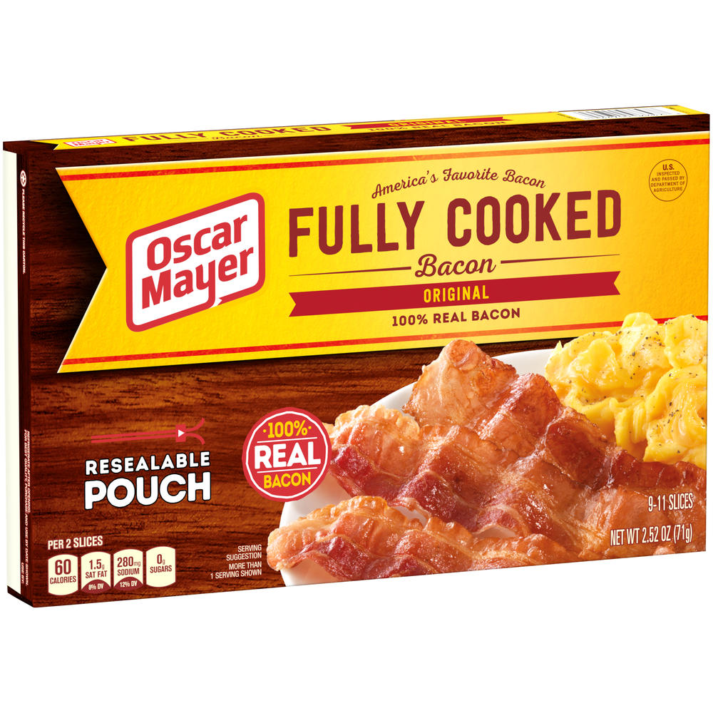 Oscar Mayer Bacon, Fully Cooked, Original, 2.52 oz (71 g)