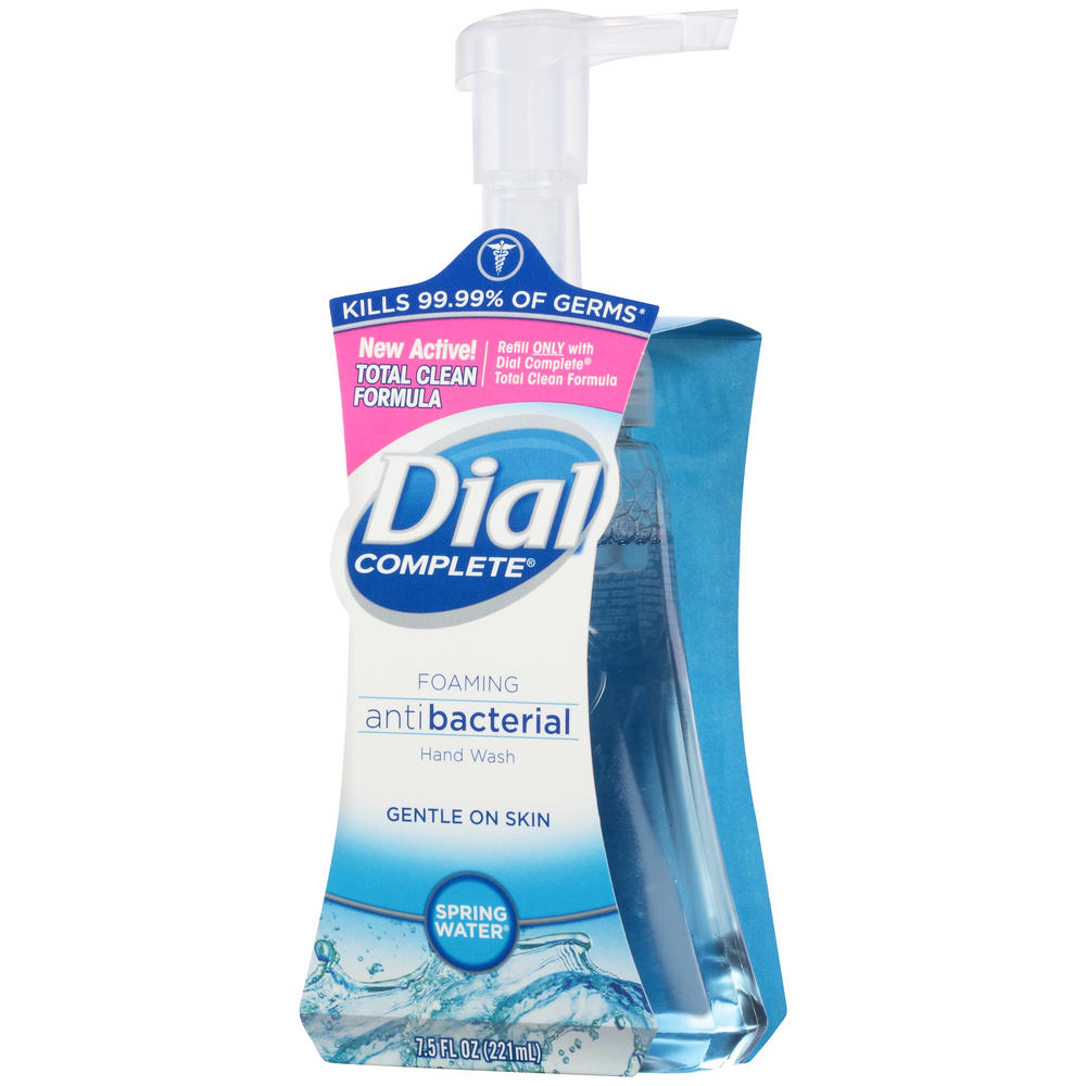 Dial Foaming Antibacterial Hand Wash, Spring water, 7.5 fl oz
