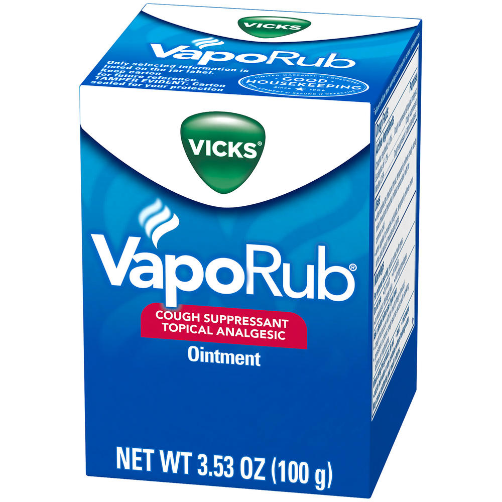 VapoRub Cough Suppressant/Topical Analgesic, Ointment, 3.53 oz (100 g)