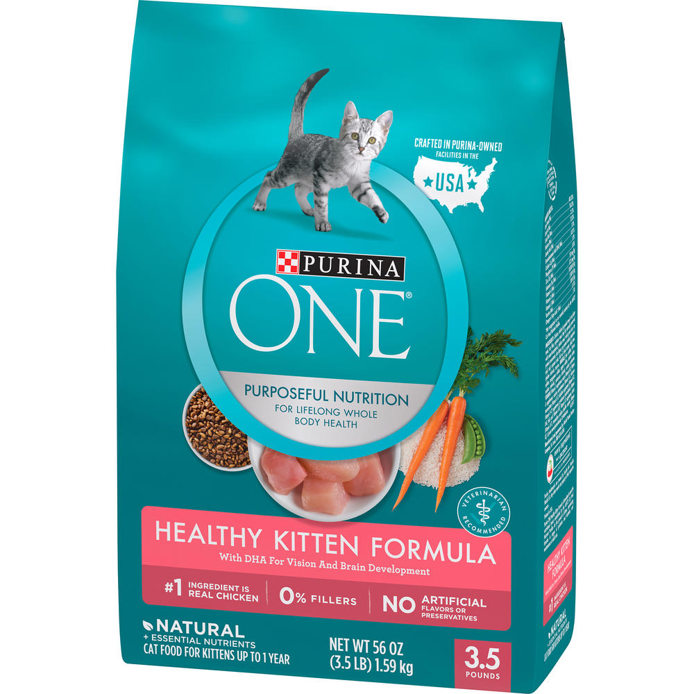 Purina ONE Healthy Kitten Formula Premium Cat Food 3.5 lb. Bag