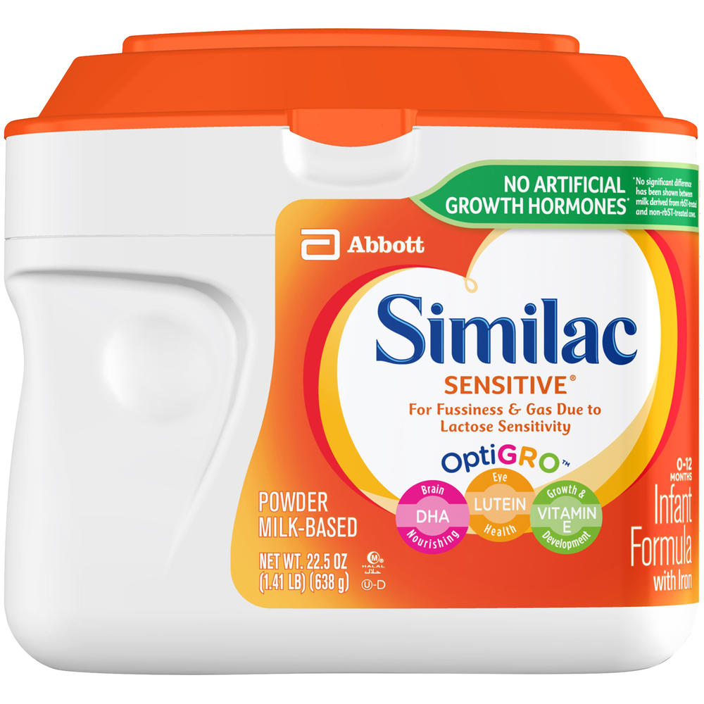 Similac Sensitive Infant Formula, for Fussiness and Gas, Powder, 25.7 oz (728 g)