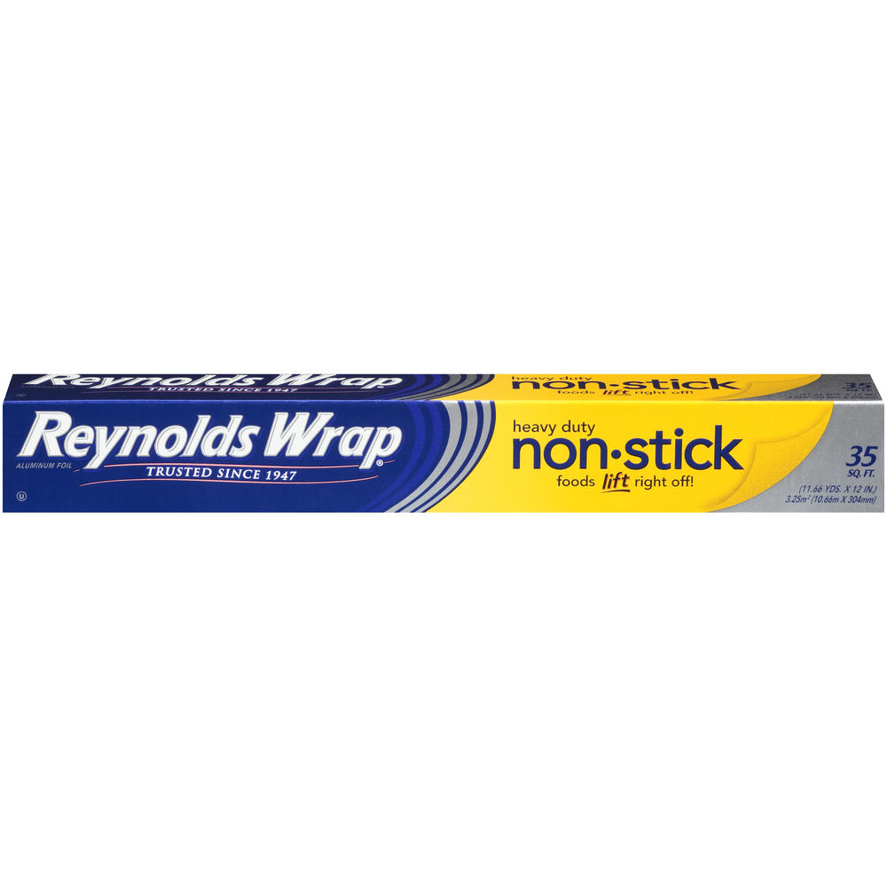 Reynolds Wrap Easy Release Aluminum Foil, Non-Stick, Heavy Strength, 35 Sq Ft, 1 roll
