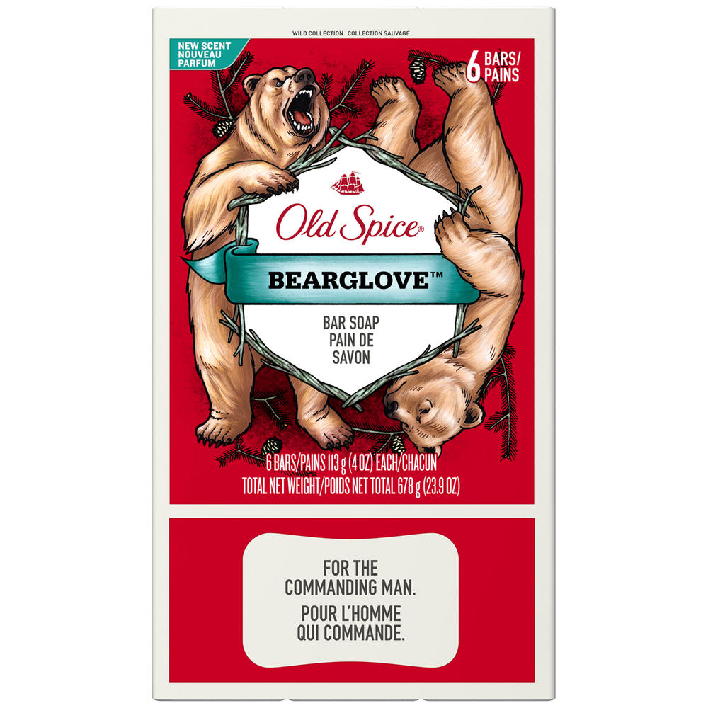 Old Spice Bar Soap, Wild Collection Bearglove, 23.9 oz