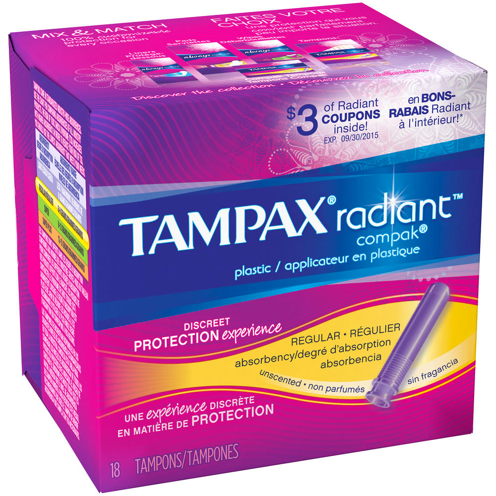 Tampax Radiant Compak Regular Tampons