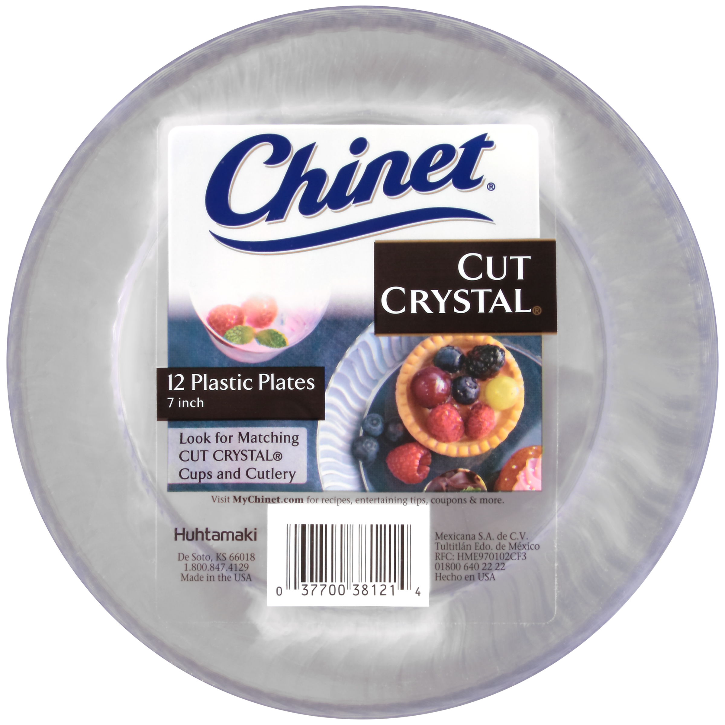 Chinet Cut Crystal Plates, 7 Inch 12 plates, Clear Chinet Cut Crystal Plates, 7 Inch 12 plates, Clear