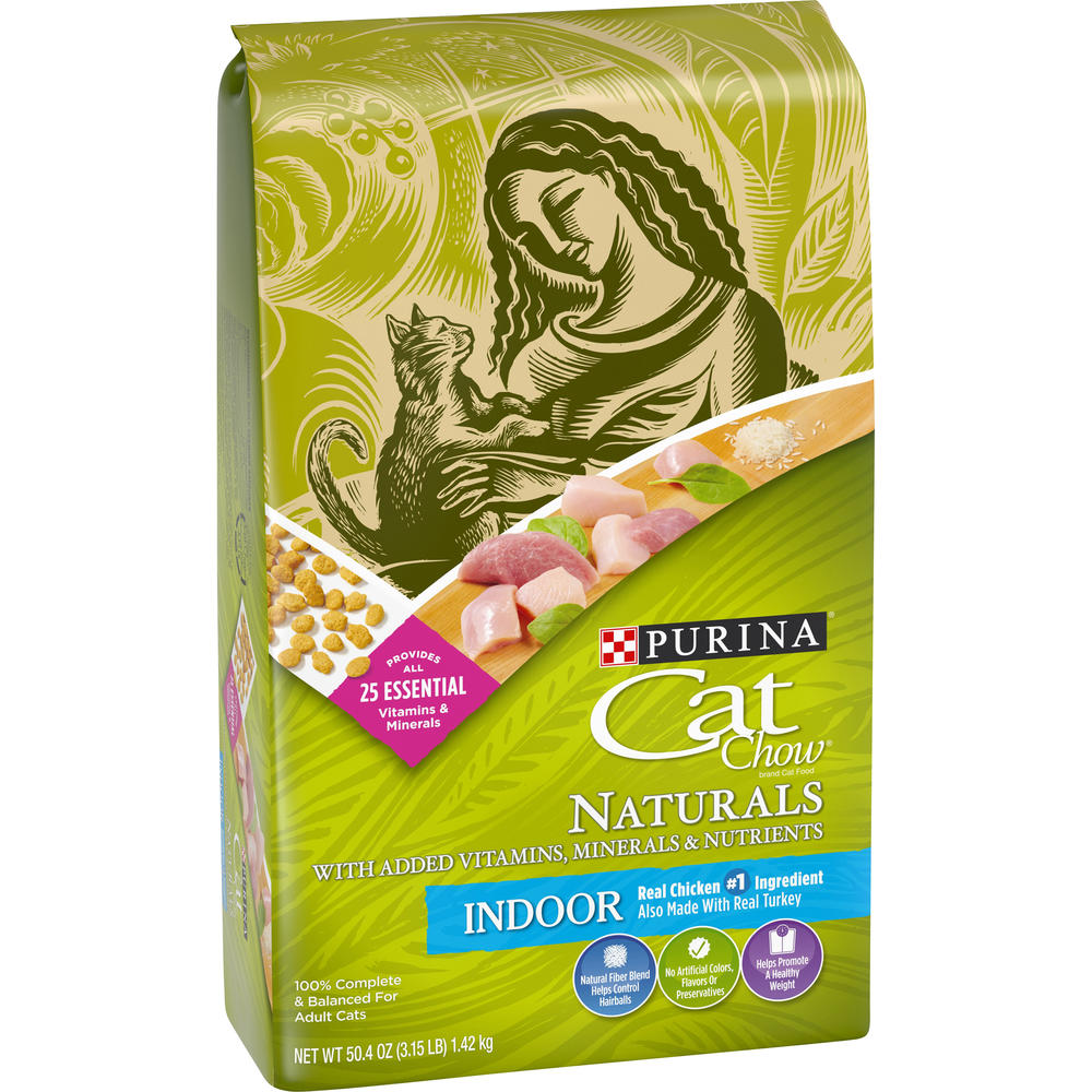 Purina Cat Chow Indoor Naturals Plus Vitamins & Minerals Cat Food 3.15
