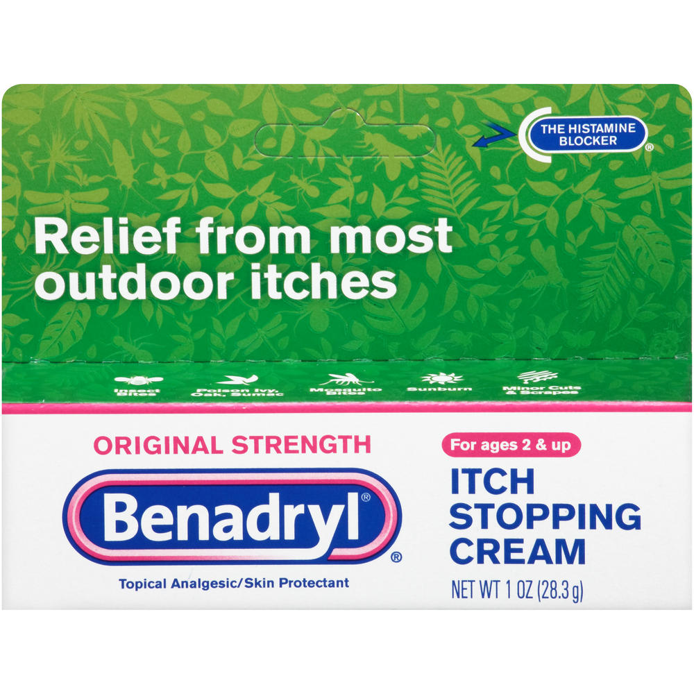 Benadryl Itch Stopping Cream, Original Strength, 1 oz (28.3 g)