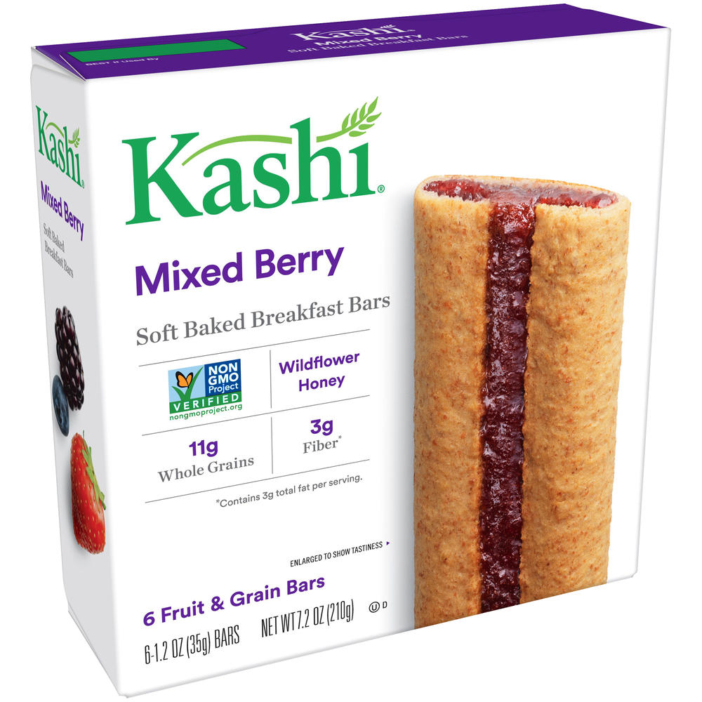 Kashi TLC Cereal Bars, Soft-Baked, Blackberry Graham, 6 - 1.2 oz (35 g) bars [7.2 oz (210 g)]
