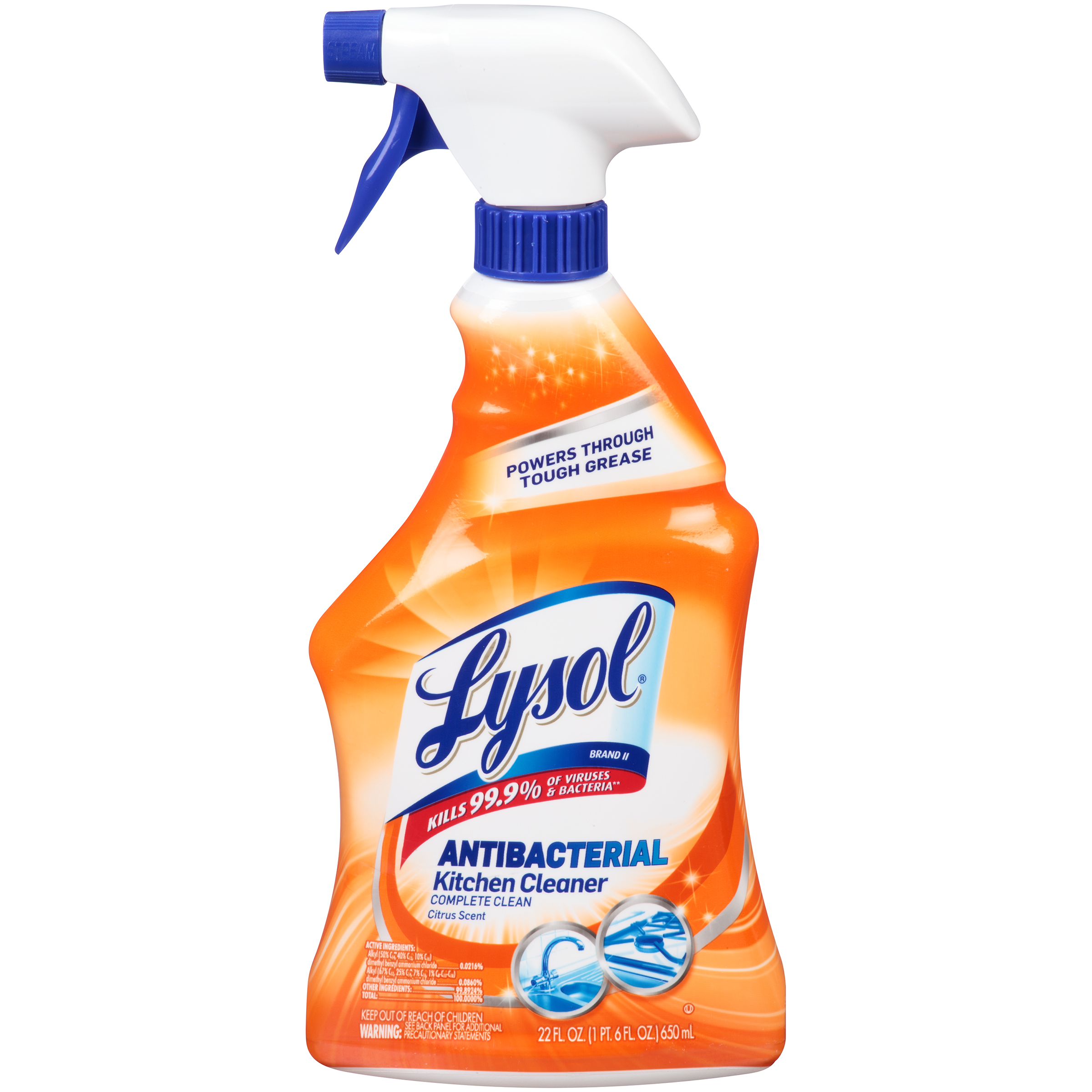 Lysol Antibacterial Complete Clean Citrus Scent Kitchen Cleaner 22 FL ...
