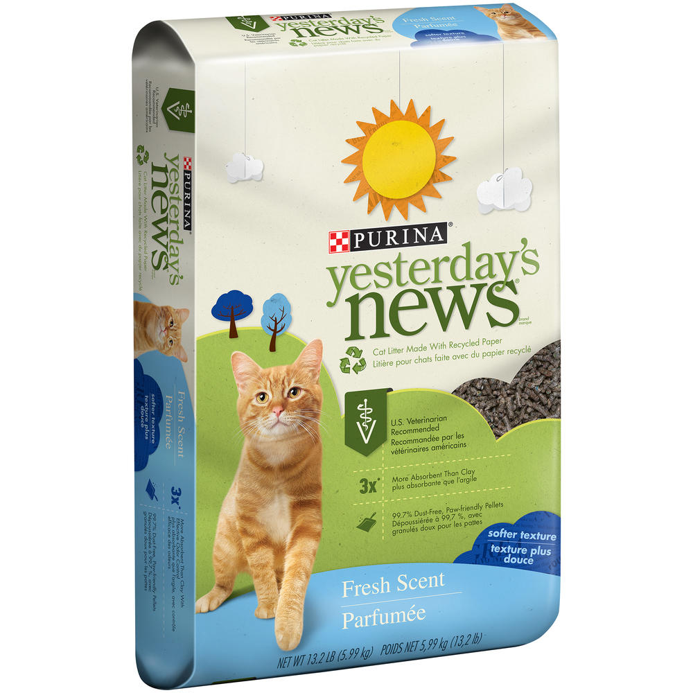 Purina Yesterday's News Cat Litter, Fresh Scent, 13.2 lb (5.99 kg)