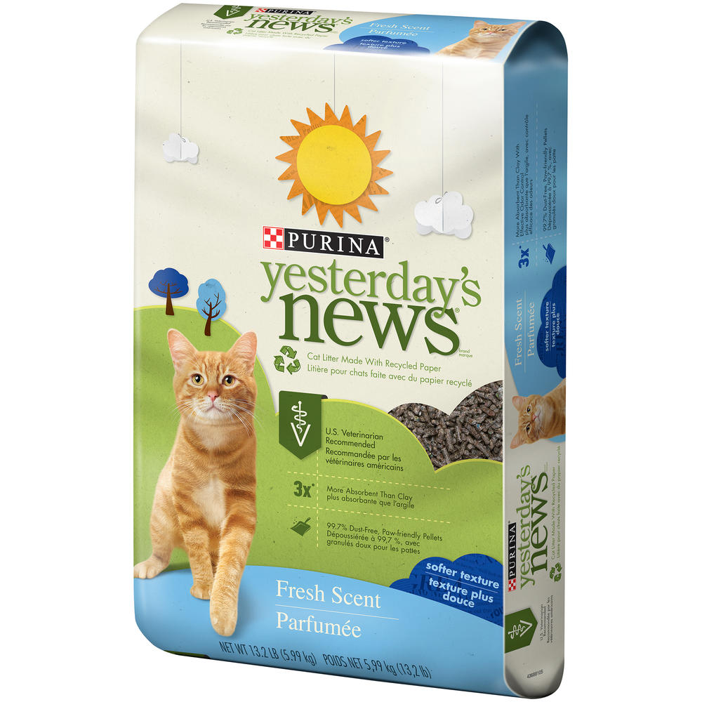 Purina Yesterday's News Cat Litter, Fresh Scent, 13.2 lb (5.99 kg)