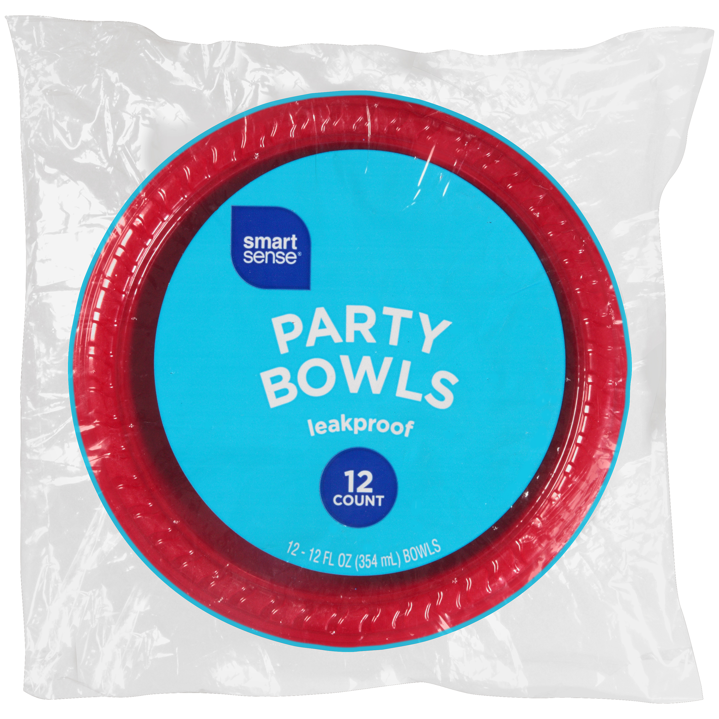 Smart Sense Leakproof Party Bowls 12 CT Pack