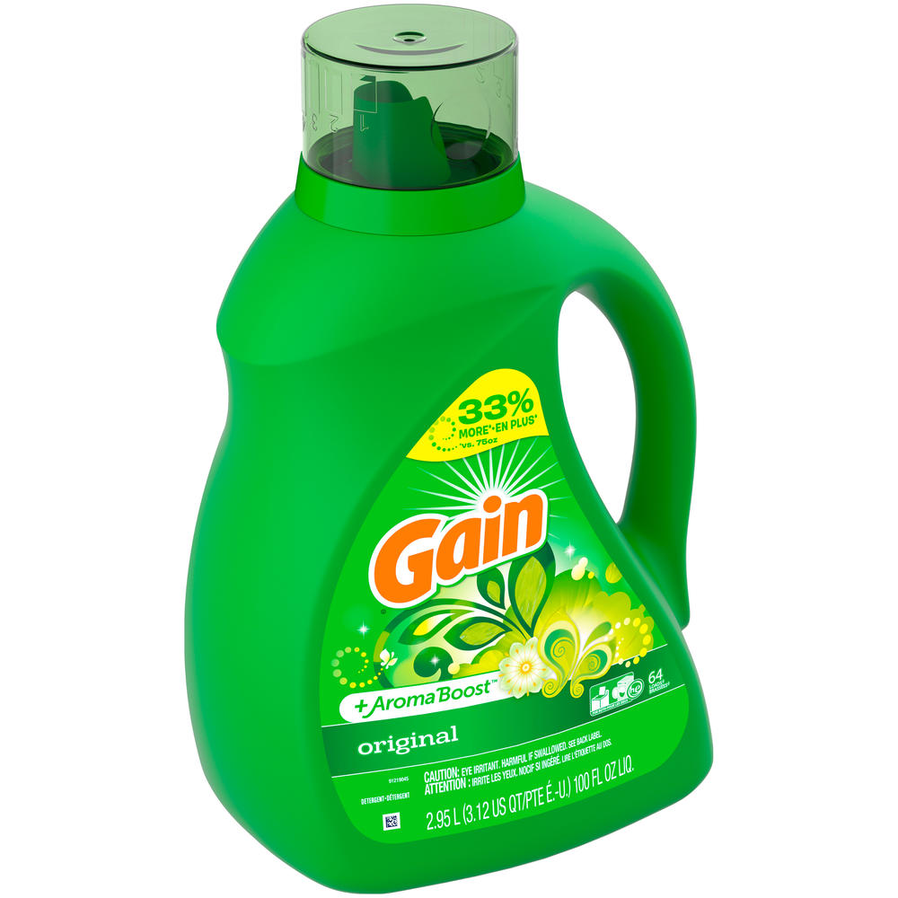 Gain Detergent, 2X Ultra, Original Fresh, 100 fl oz (3.12 qt) 2.95 lt