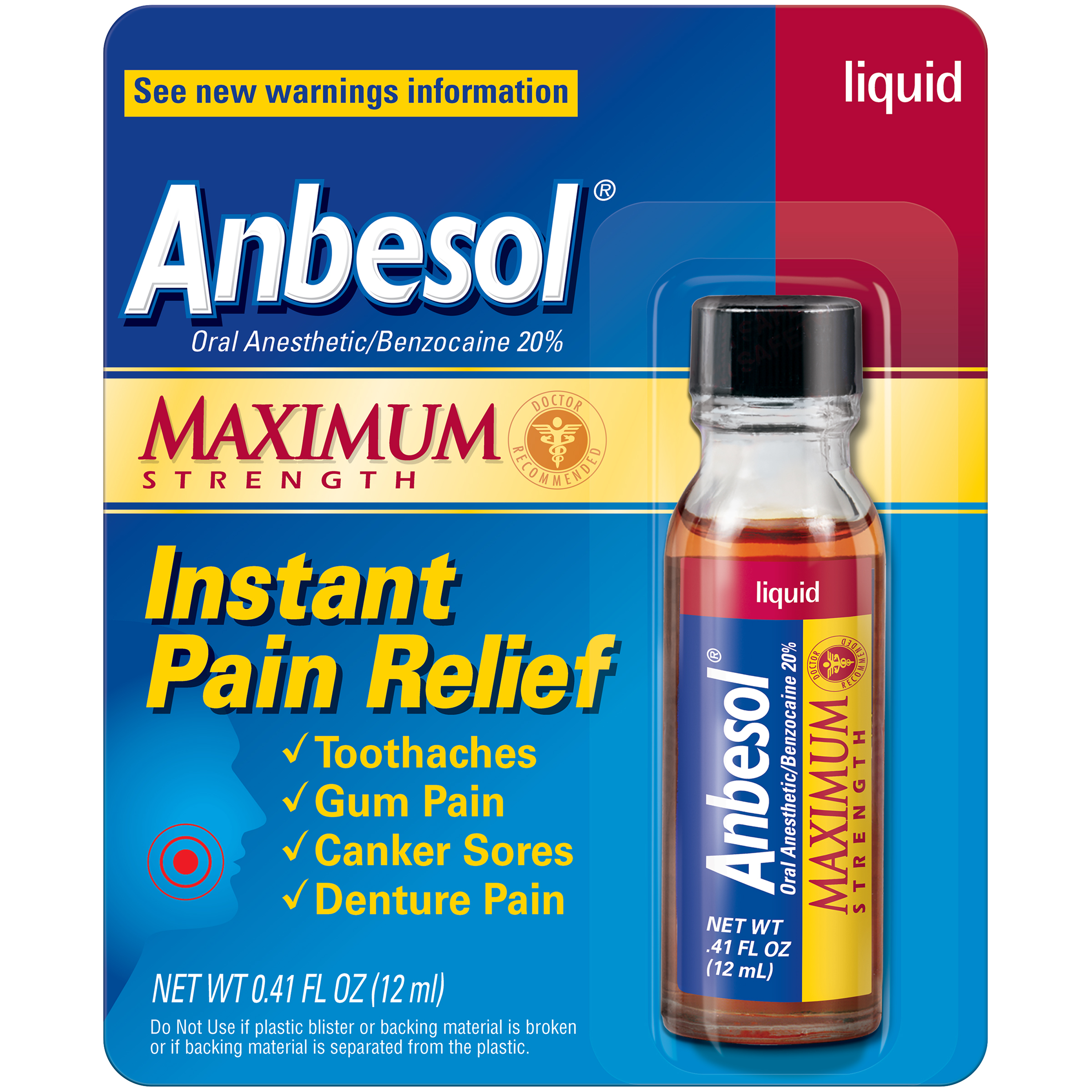 Pain Relief, Instant, Maximum Strength, Liquid, 0.41 fl oz (12 ml