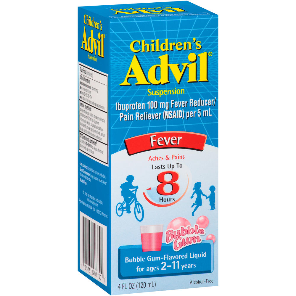 Children's Advil Suspension Bubble Gum-4 oz