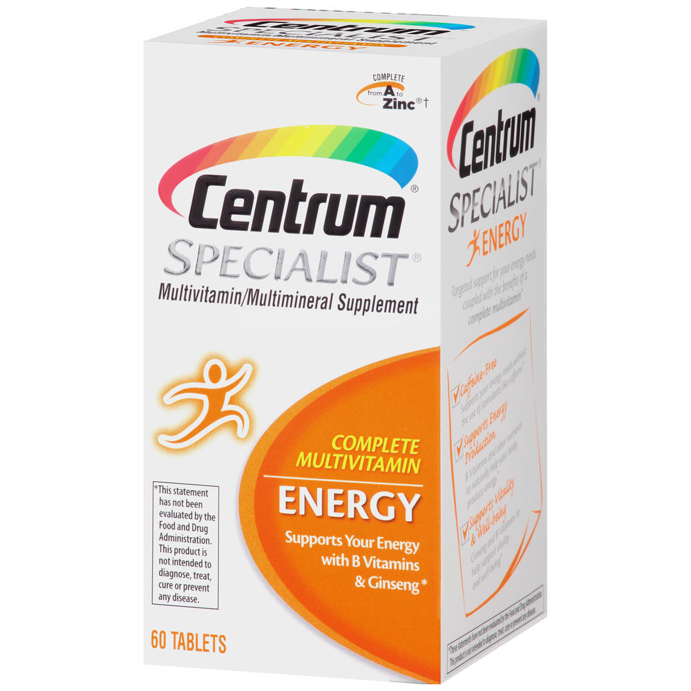 Centrum Specialist Complete Multivitamin, Energy, Tablets, 60 Tablets