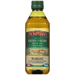 Pompeian 00008 Robust 16 Fl.Oz Extra Virgin Olive Oil, First Cold Pressed, Full-Bodied Flavor, Perfect for Salad Dressings and M