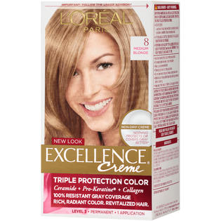 Berouw beroemd afbreken L'Oreal Excellence Creme Pro - Keratine # 8 Medium Blonde - Natural by  Paris for Unisex - 1 Application Hair Color