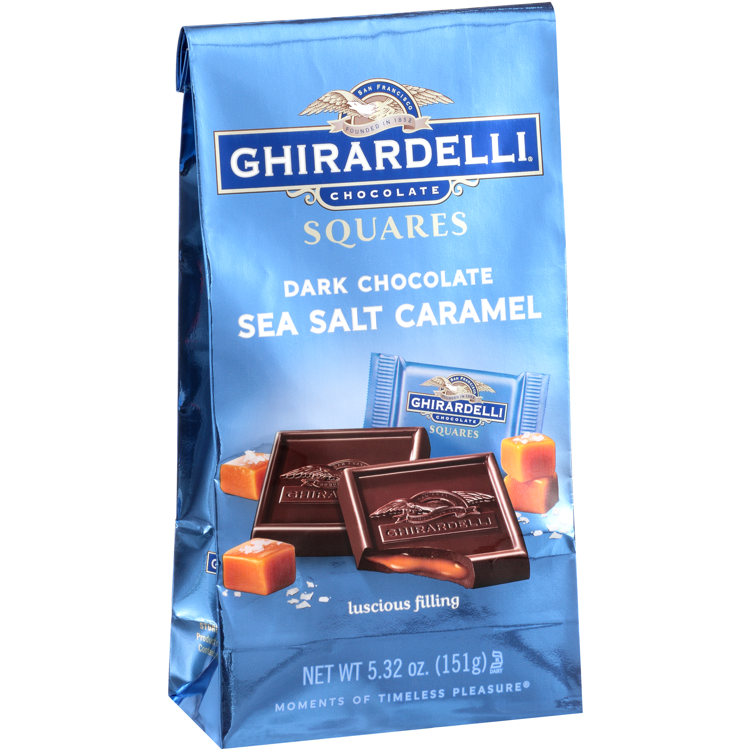 Ghirardelli Dark and Sea Salt Caramel Chocolate Squares 5 ...