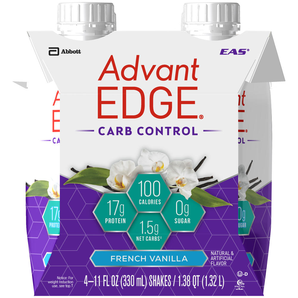 EAS AdvantEdge Creamy Vanilla Pure Milk Protein Shake 1.38 QT SLEEVE