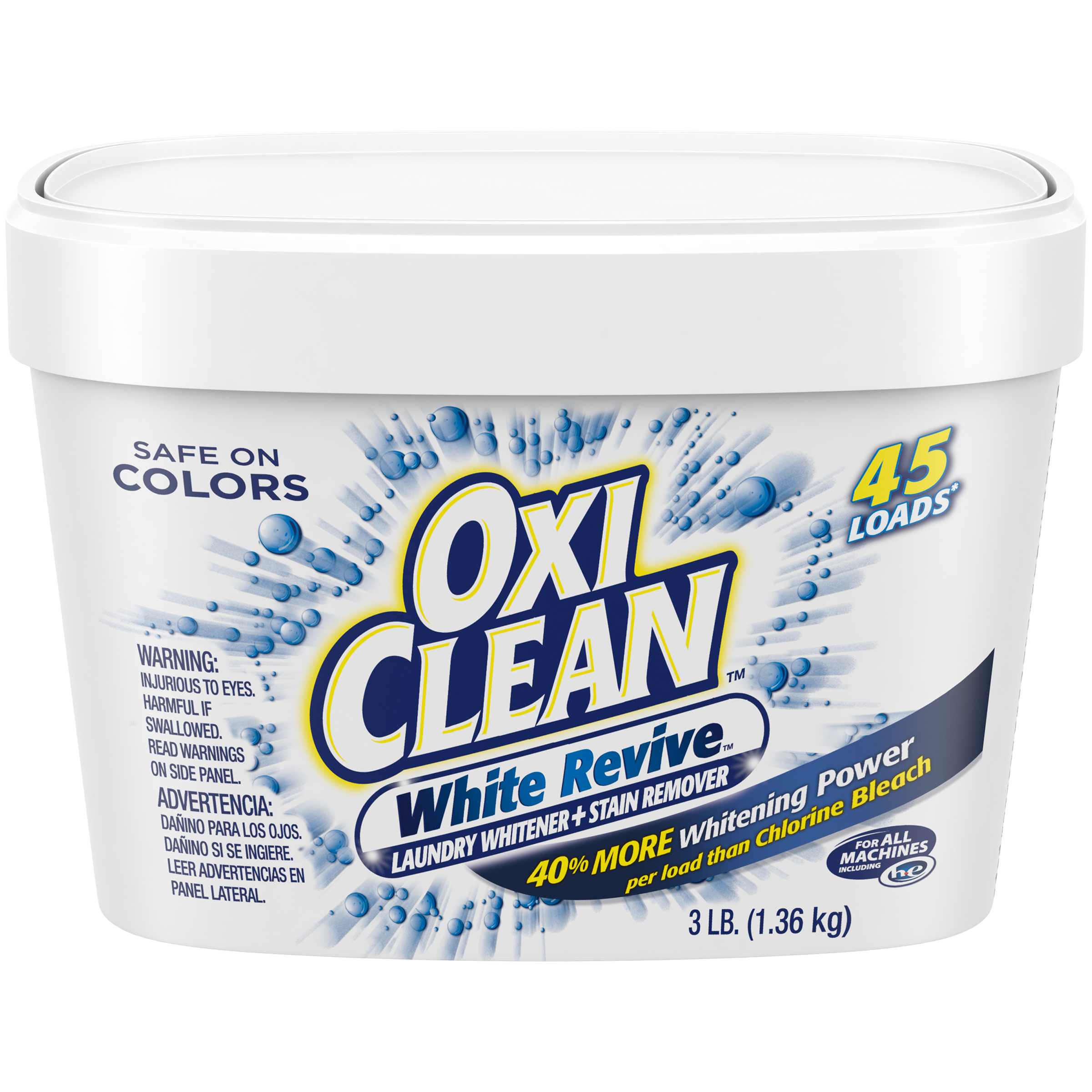 Oxi Clean White Revive Laundry Stain Remover 3 LB, 45