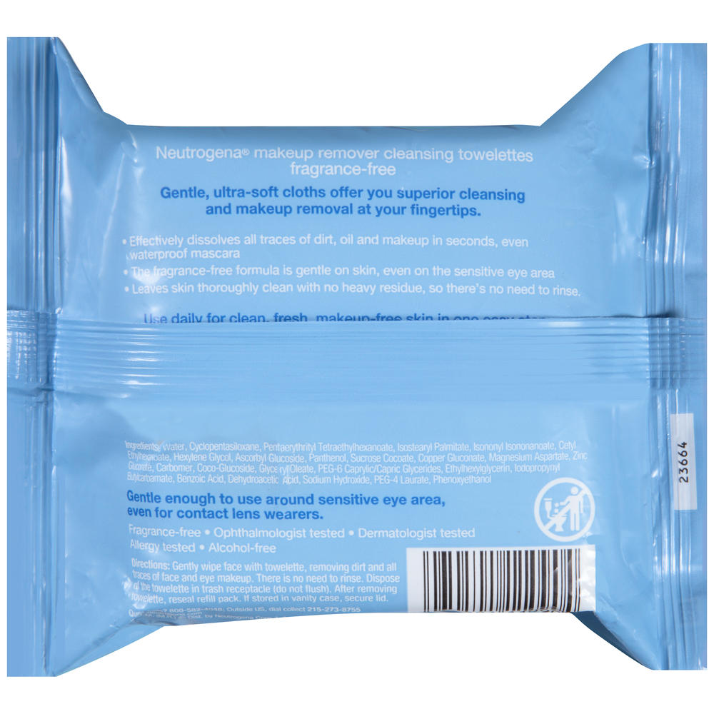 Neutrogena Cleansing Toweletts Fragrance-Free Makeup Remover 25 CT