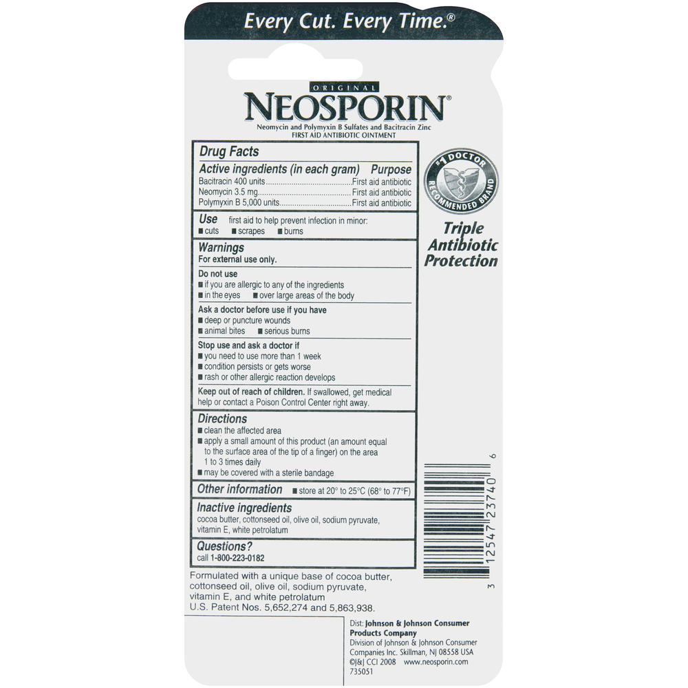 Neosporin First Aid Antibiotic Ointment, Original, 0.5 oz (14.2 g)