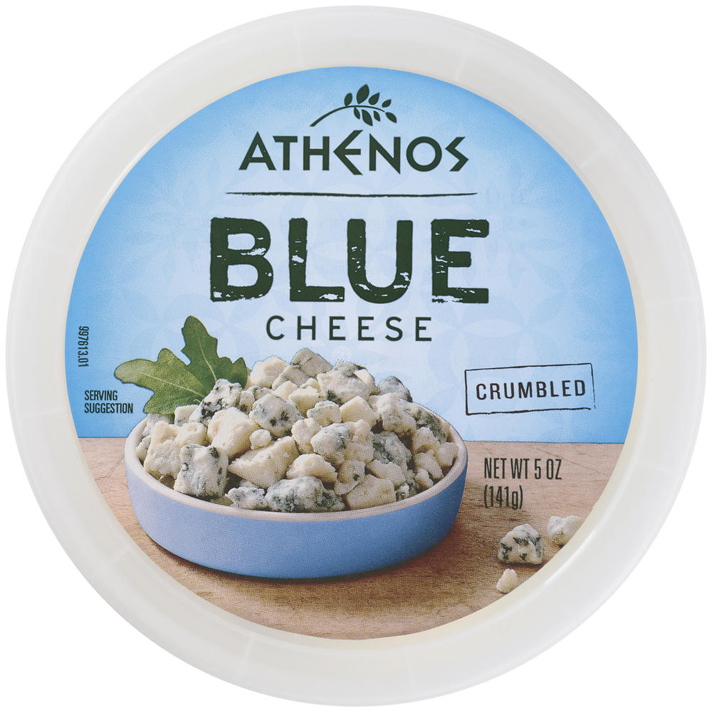 Athenos Cheese, Blue, Crumbled, 5 oz (143 g)