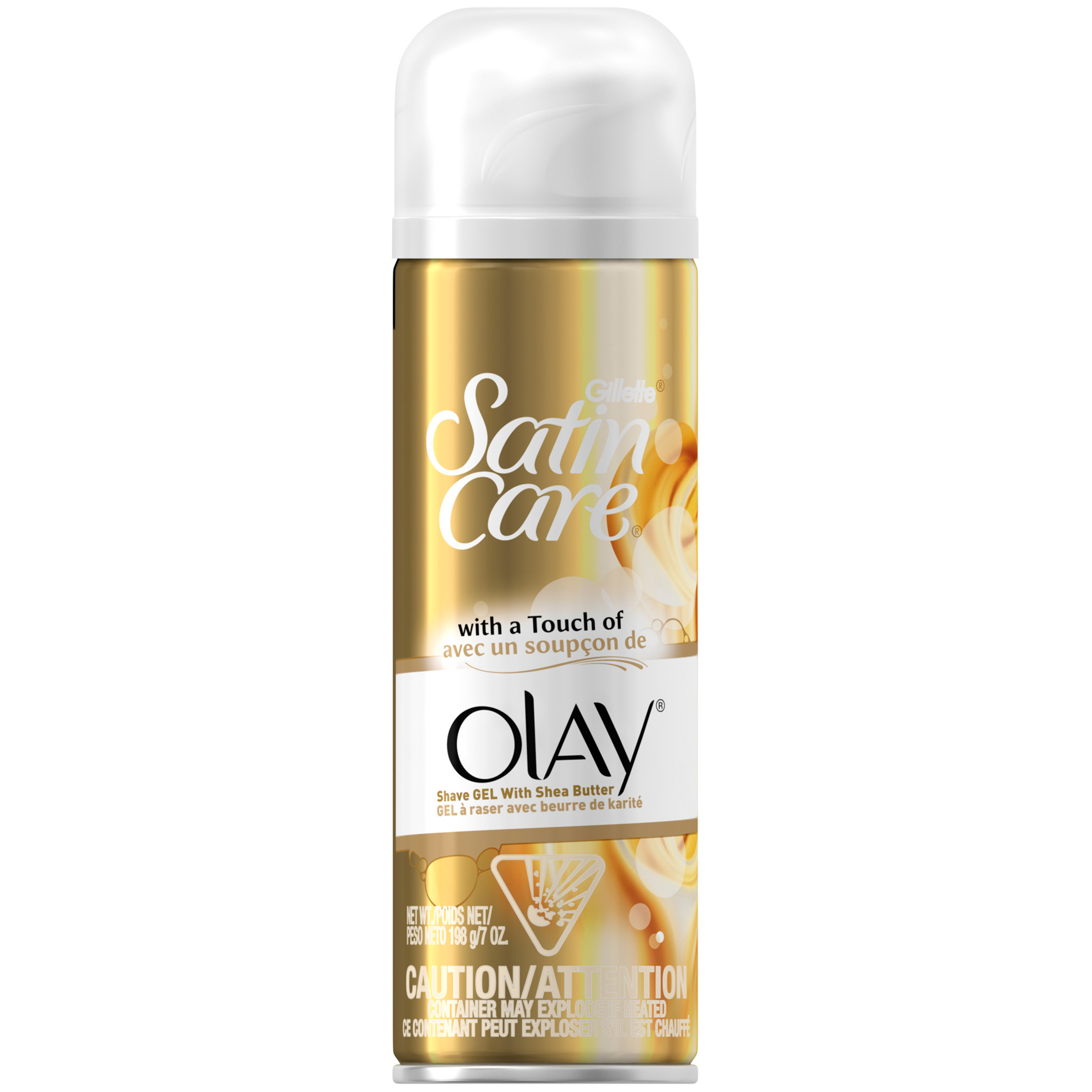 Gillette Satin Care With a Touch of Olay Shave Gel, with Shea Butter, 7 oz (198 g)