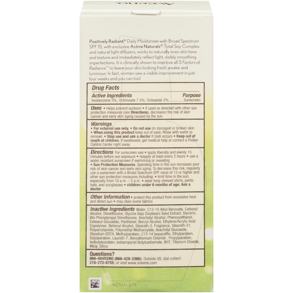 Aveeno Active Naturals Positively Radiant Daily Moisturizer, 4 fl oz (120 ml)