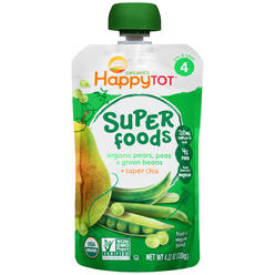 Happy Tot HAPPYTOT Happy Tot Toddler Food - Organic - Stage 4 - green Beans Pear And Pea - 422 Oz - case Of 16(D0102H5W1N8)