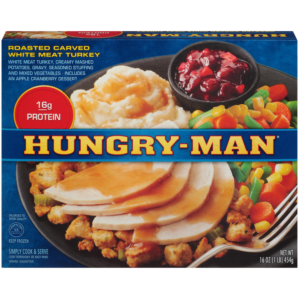 Hungry-Man Turkey, Roasted Carved White Meat, 17 oz (1 lb 1 oz) 482 g