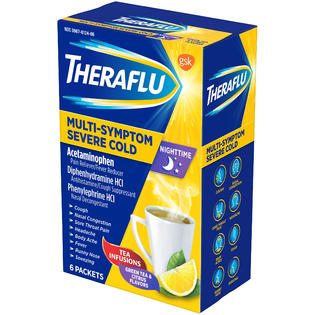 Theraflu Multi-Symptom Severe Cold Packets Lipton Green ...