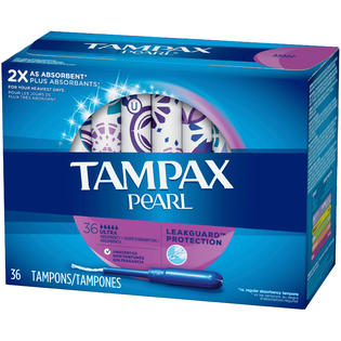 Pearl Tampons Plastic Ultra Absorbency Unscented 36 Tampons