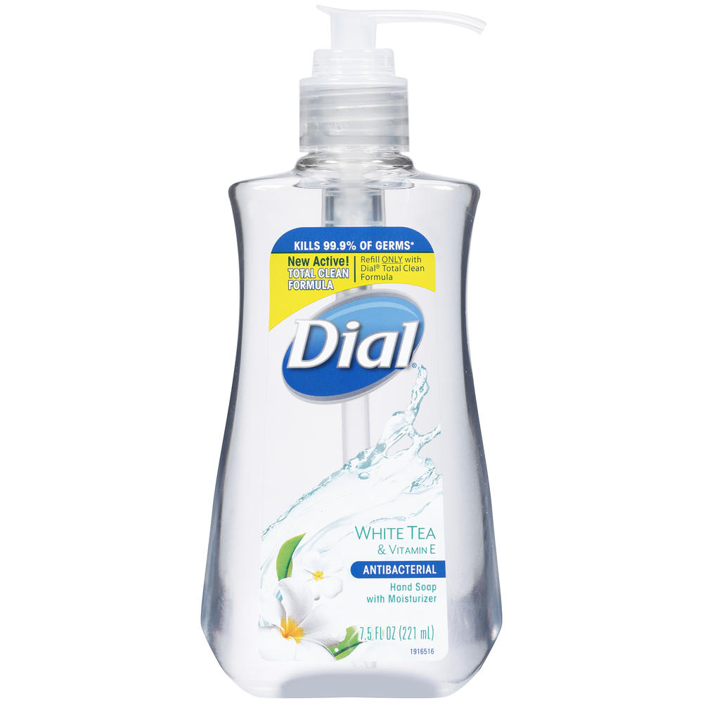 Dial Hand Soap, Antibacterial, White Tea & Vitamin E, 7.5 fl oz (221 ml)