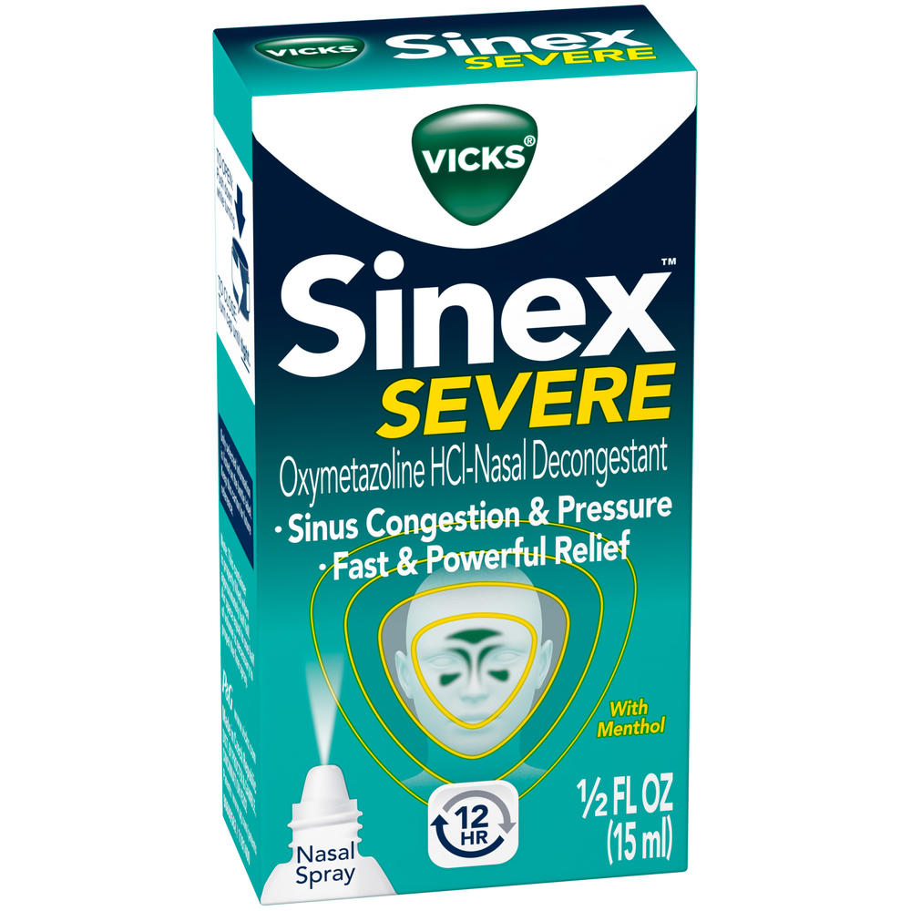 Sinex Nasal Decongestant, 12 Hour, Nasal Spray 0.5 fl oz (15 ml)