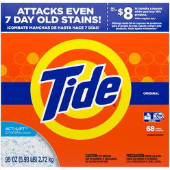 Tide Powder Laundry Detergent - Concentrate Powder - 95 oz (5.94 lb) - Original Scent - 1 / Box - Orange