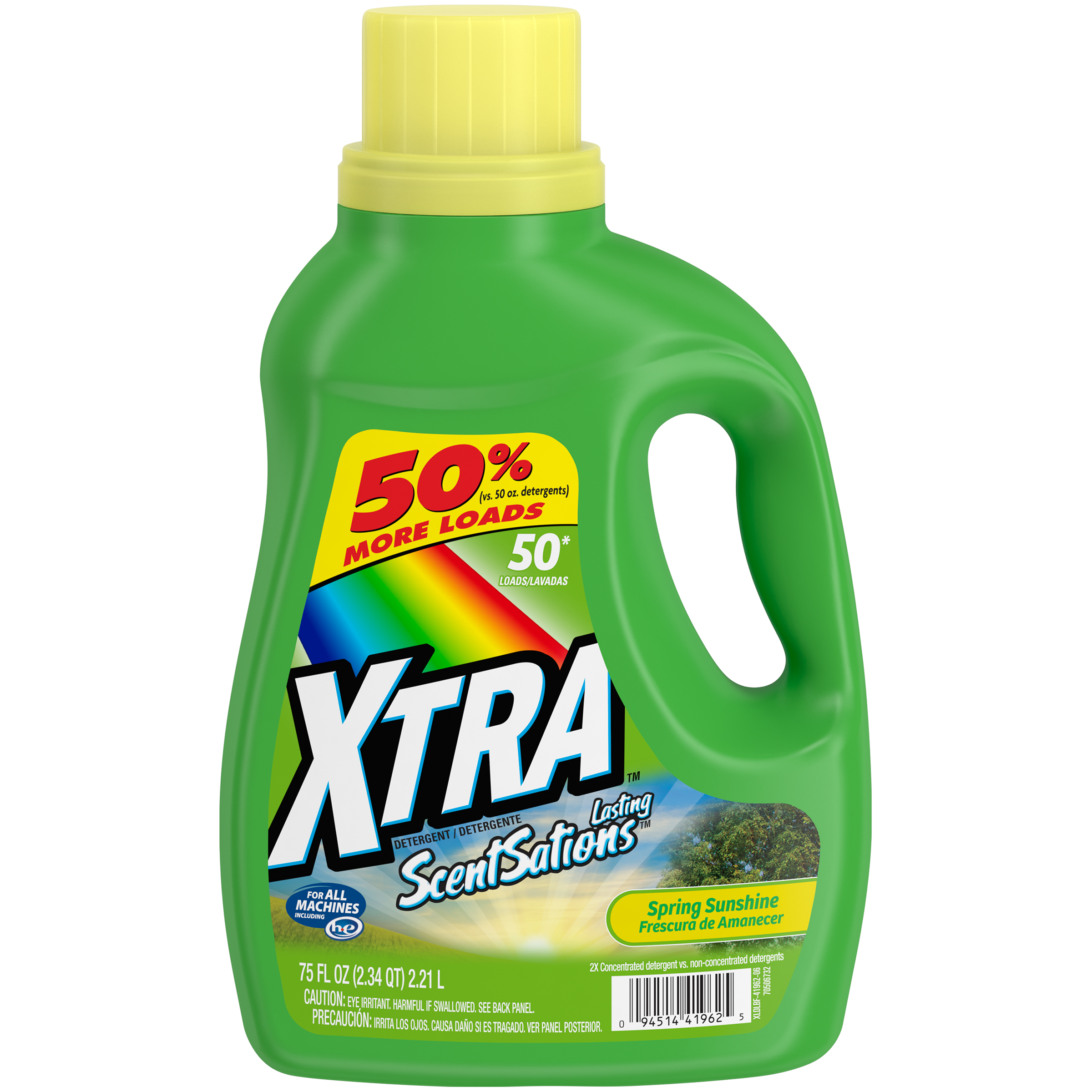 Xtra Scentsations Spring Sunshine Liquid Laundry Detergent,HE, 75 fl oz, Size: 75 oz. Xtra Scentsations Spring Sunshine Liquid Laundry Detergent,HE, 75 fl oz, Size: 75 oz.