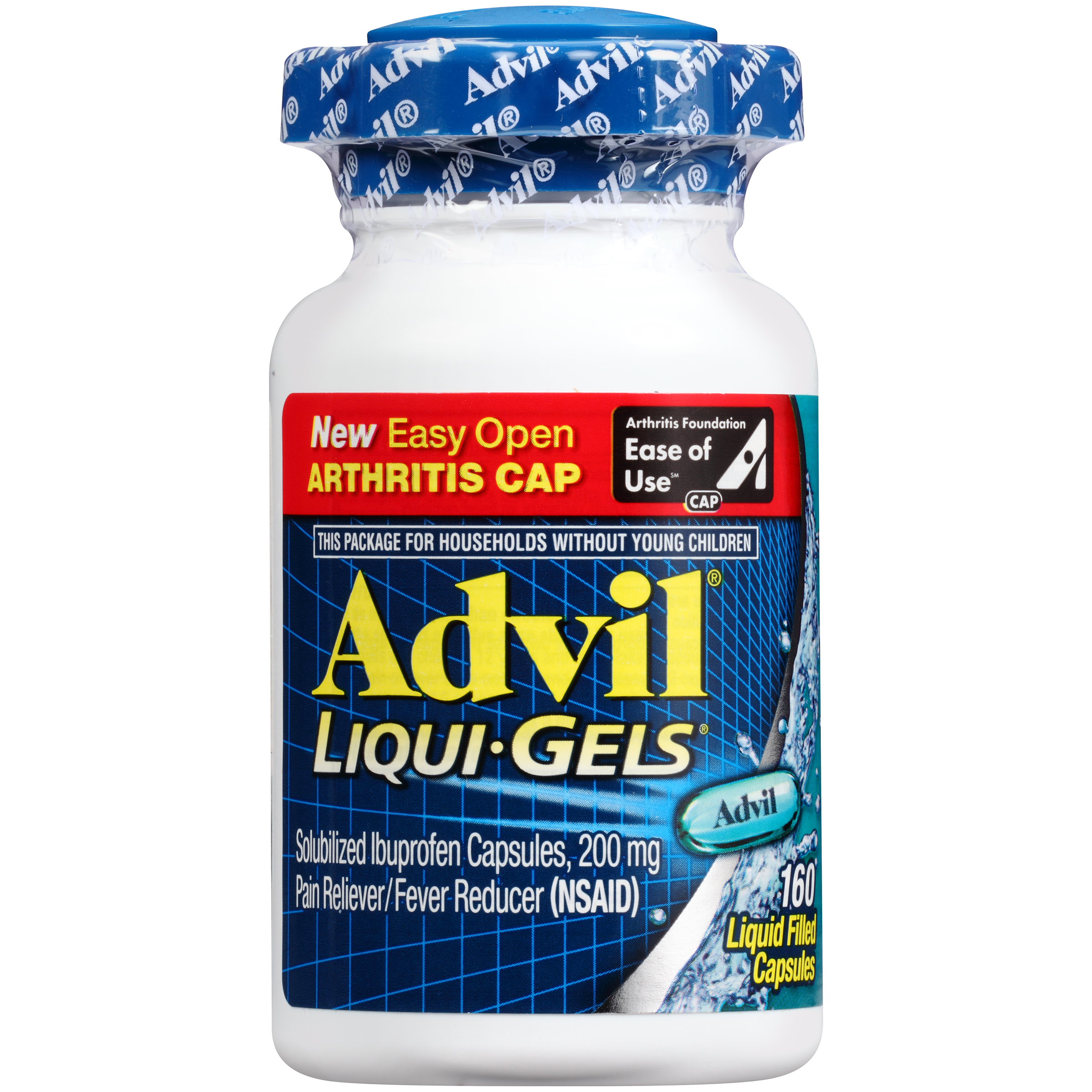 Advil Liqui-Gels Ibuprofen 200mg Pain Reliever/Fever Reducer Capsules Advil Liqui-Gels Ibuprofen 200mg Pain Reliever/Fever Reducer Capsules