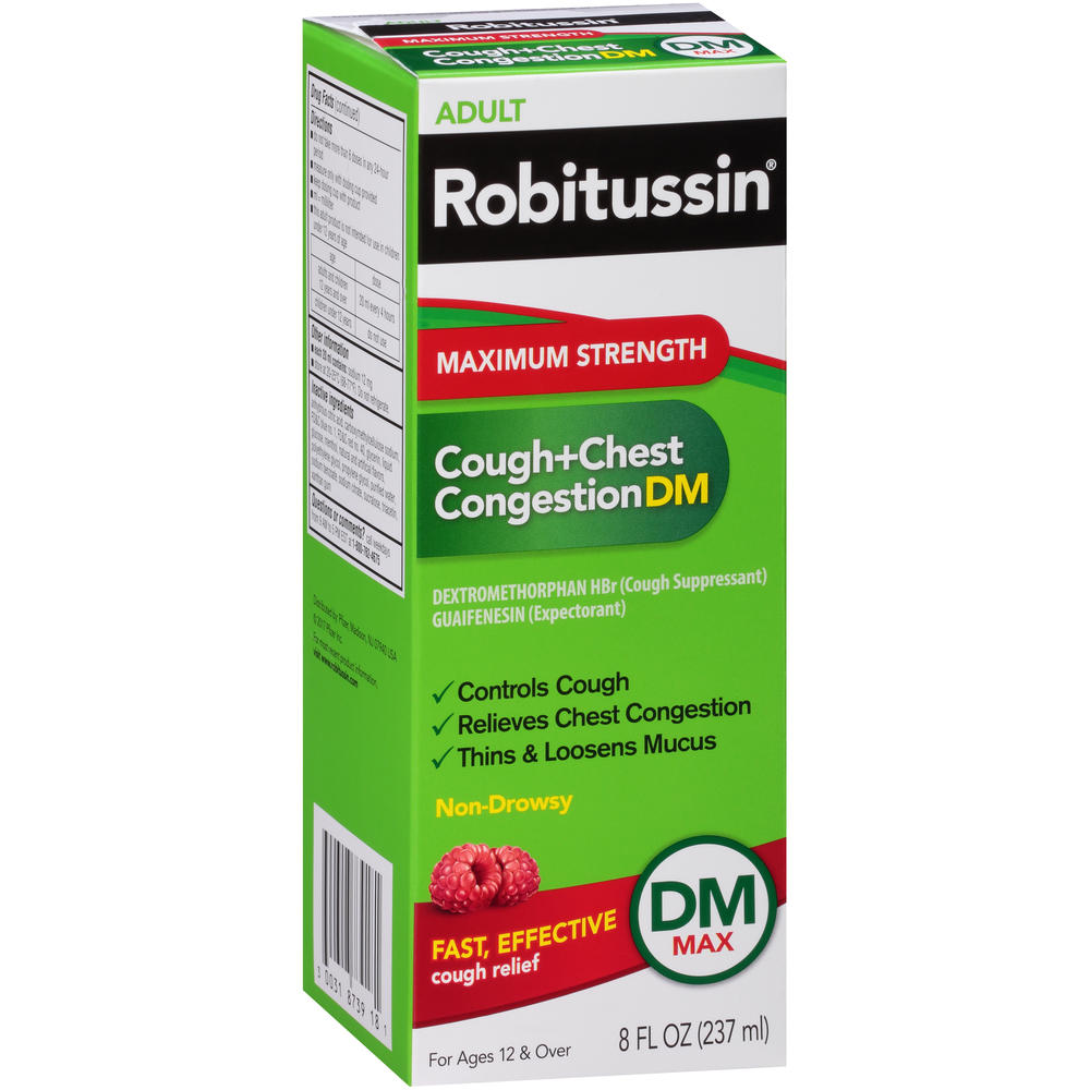 Robitussin  Maximum Strength Cough+Chest Congestion DM Non-Drowsy Liquid