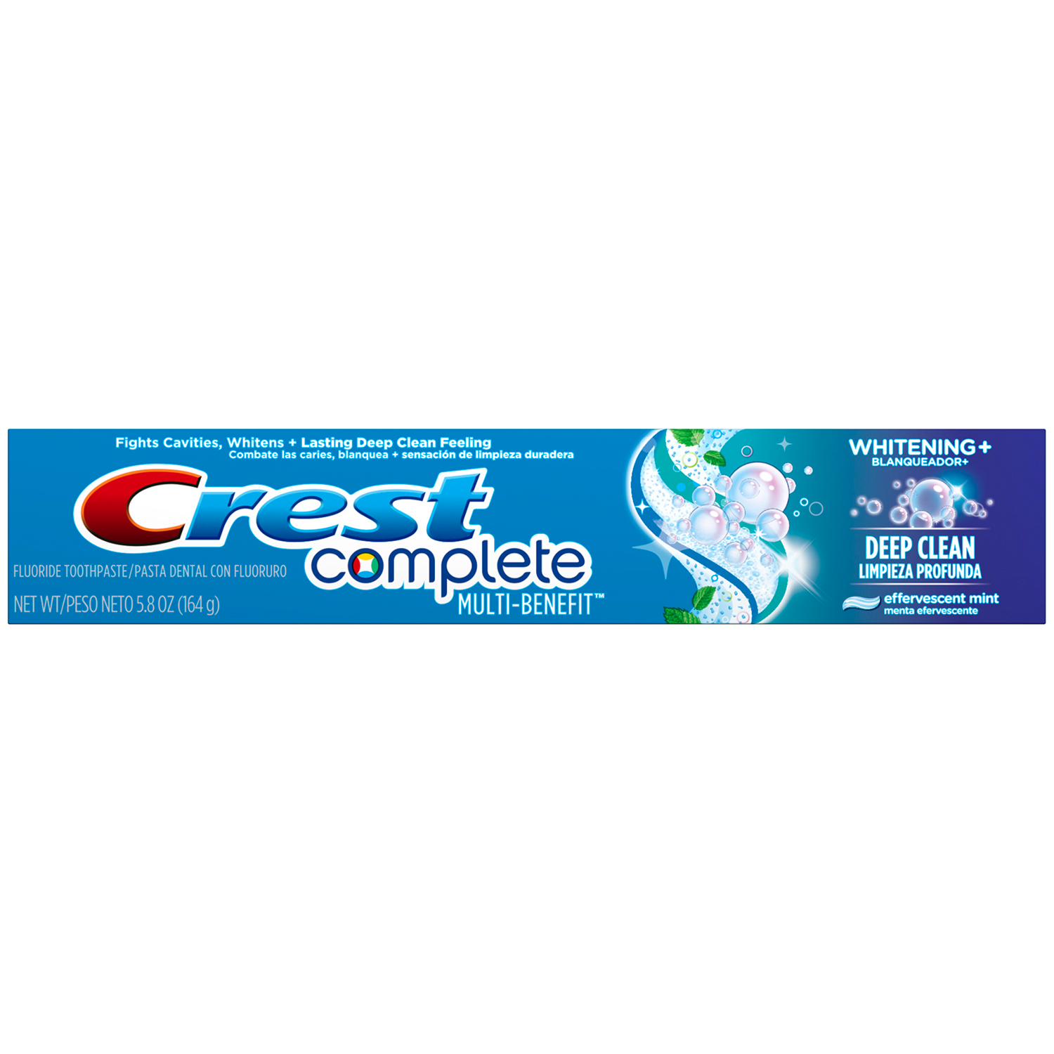 Complete Fluoride Toothpaste, Multi-Benefit, Whitening, Deep Clean, Effervescent Mint, 5.8 oz