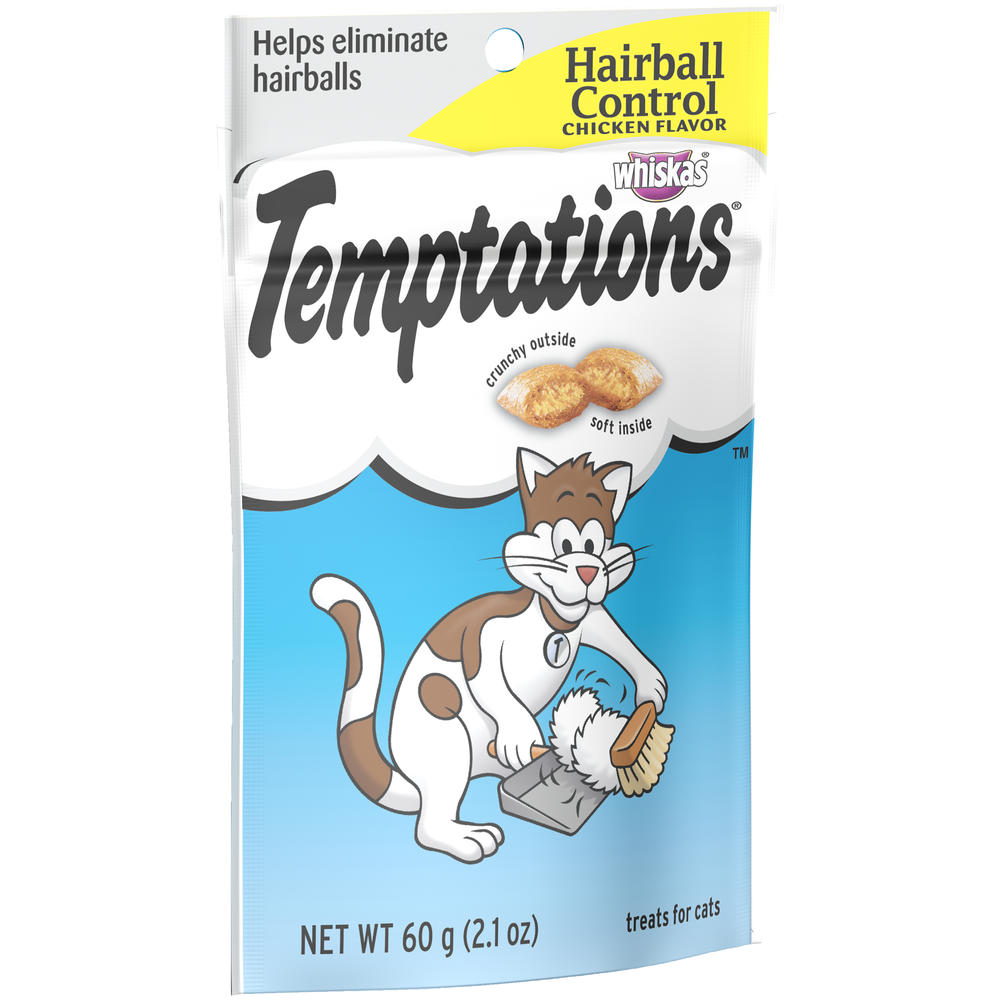 Whiskas Temptations Treats for Cat, Hairball Control, Tasty Chicken