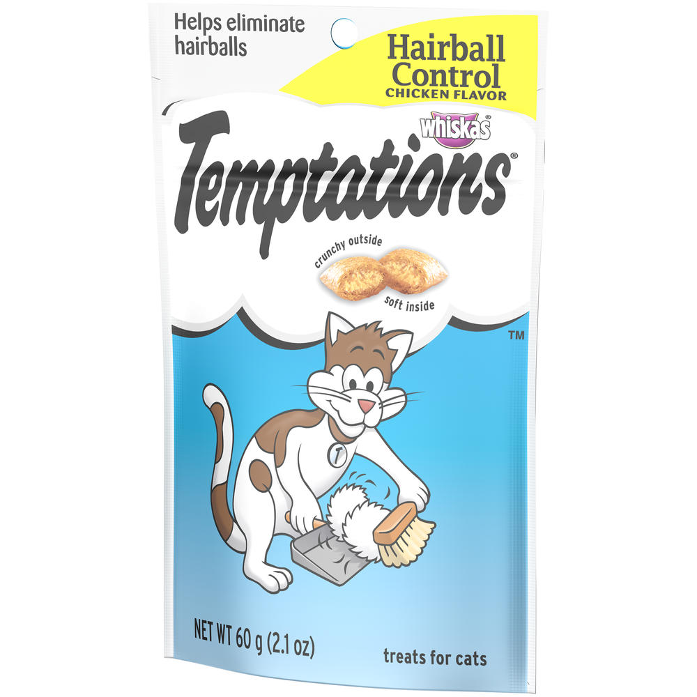 Whiskas Temptations Treats for Cat, Hairball Control, Tasty Chicken