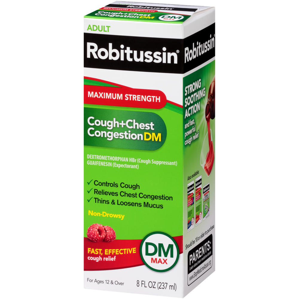 Robitussin  Maximum Strength Cough+Chest Congestion DM Non-Drowsy Liquid