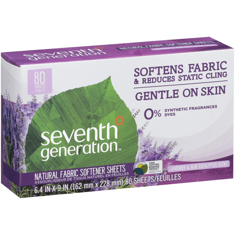 Seventh Generation Natural Fabric Softener 65 Count