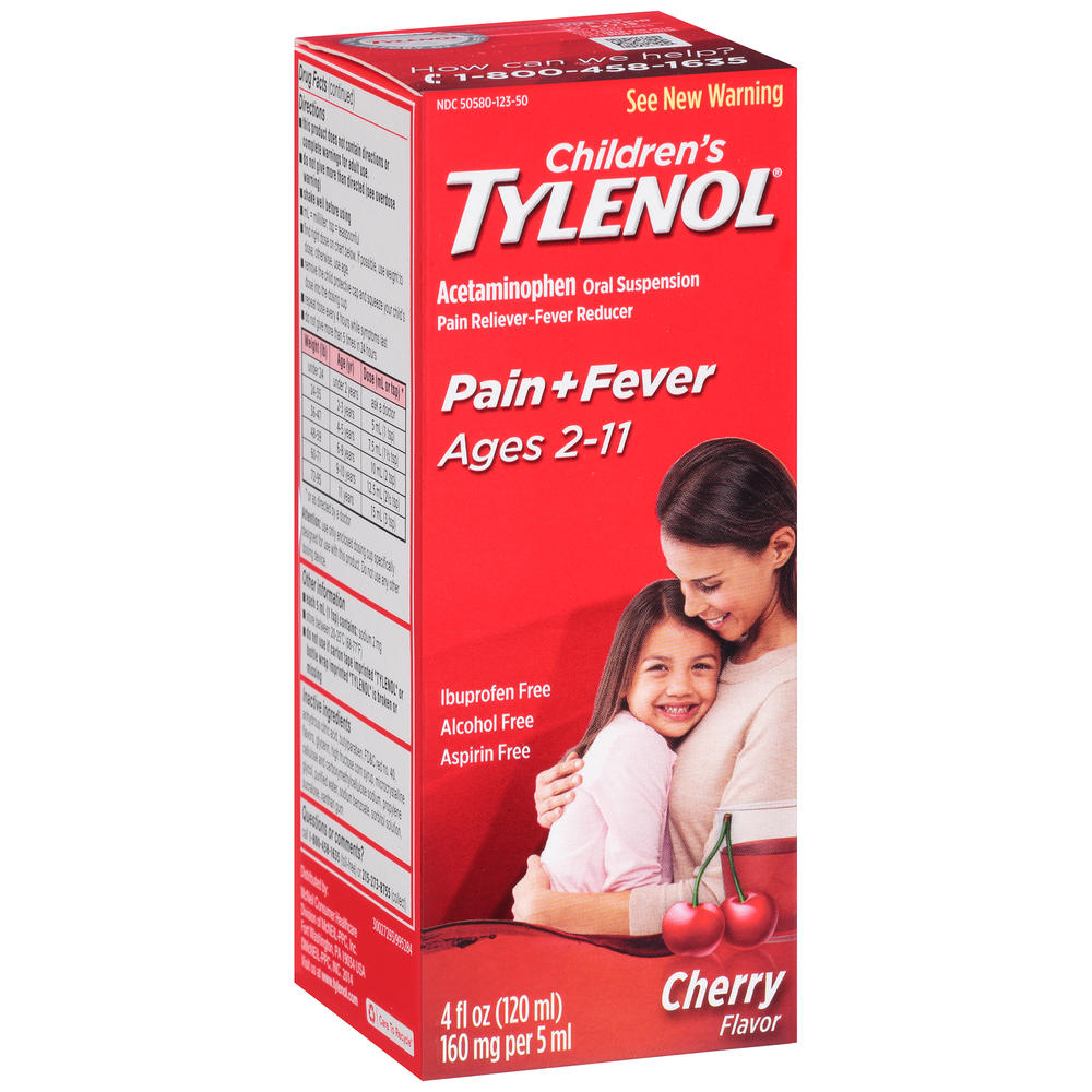 Tylenol Children's Pain Reliever/Fever Reducer, Stage 2, Cherry Blast Flavor, 4 fl oz (120 ml)