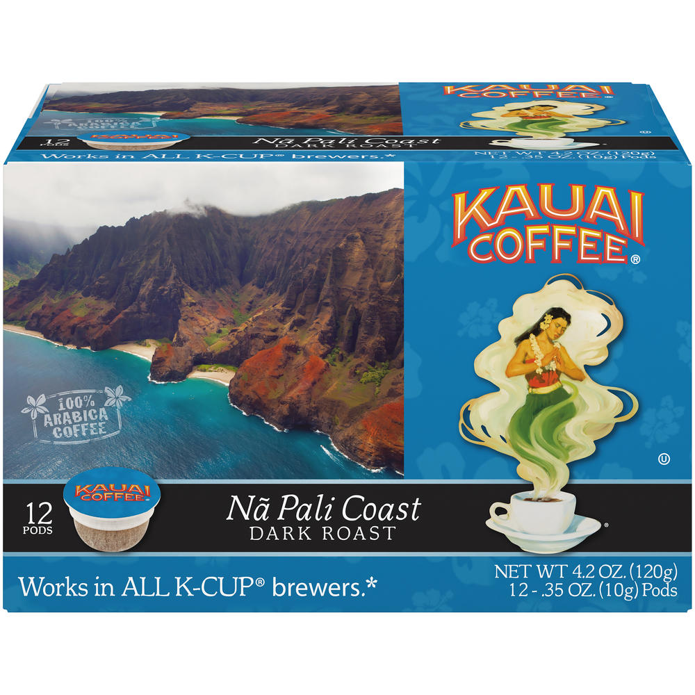 Kauai Coffee ® Na Pali Coast Dark Roast 12 ct K-Cup Pods 4.2 oz. Box