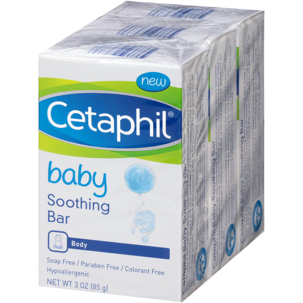 Cetaphil Antibacterial  3 Soap Bar, 4.5 OZ Each
